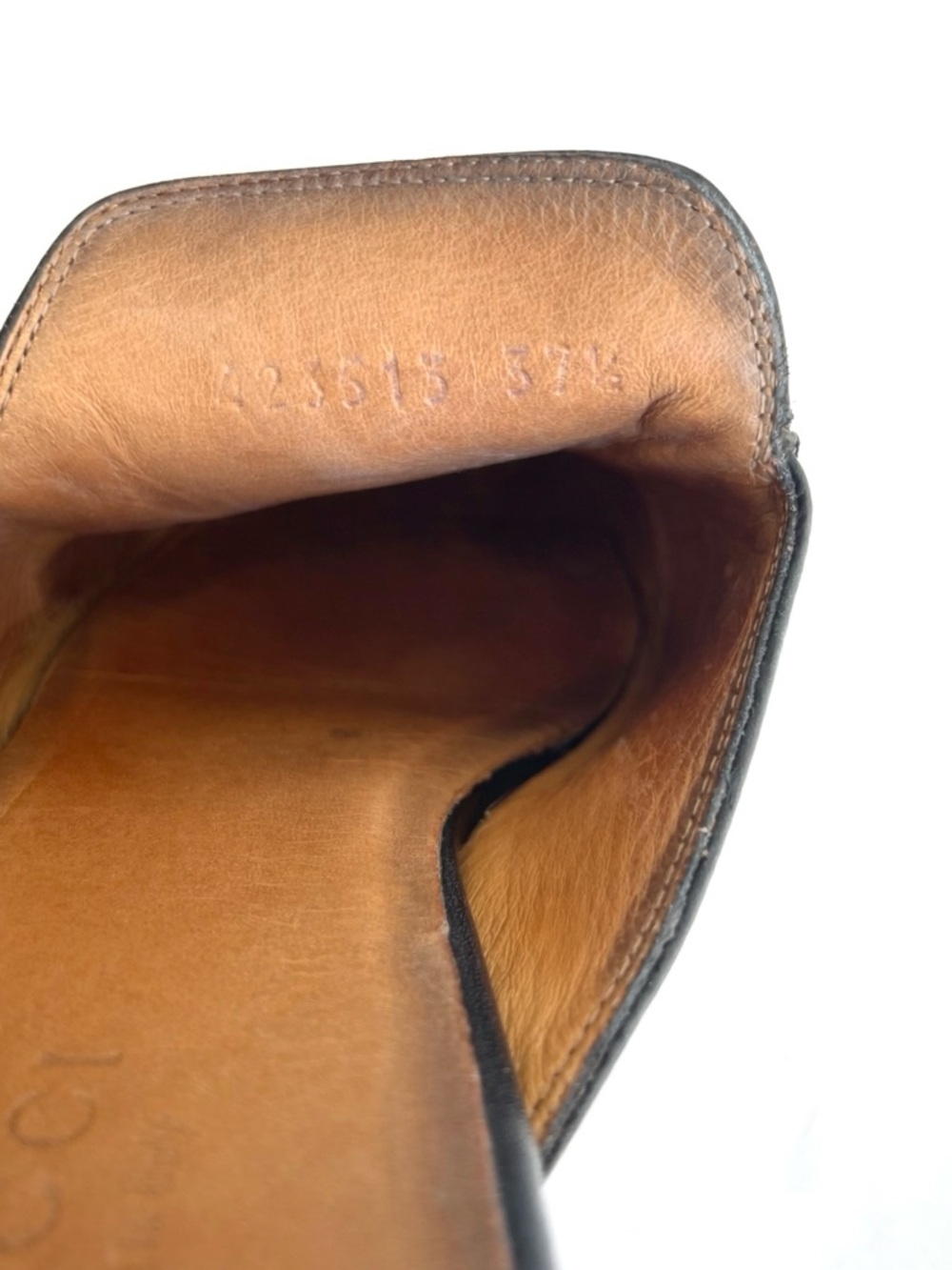 Gucci Princetown Horsebit Mule Loafer Black Leather Slip On Flats EU 37.5 US 7.5 - Picture 15 of 15